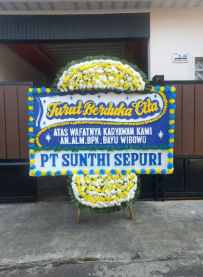 Papan Bunga Duka di Buluran Kenali